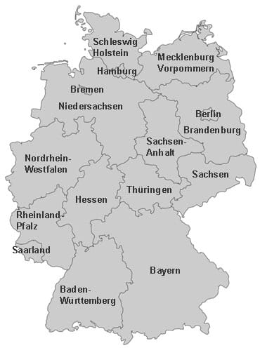 Saunalandschaften Deutschlandkarte